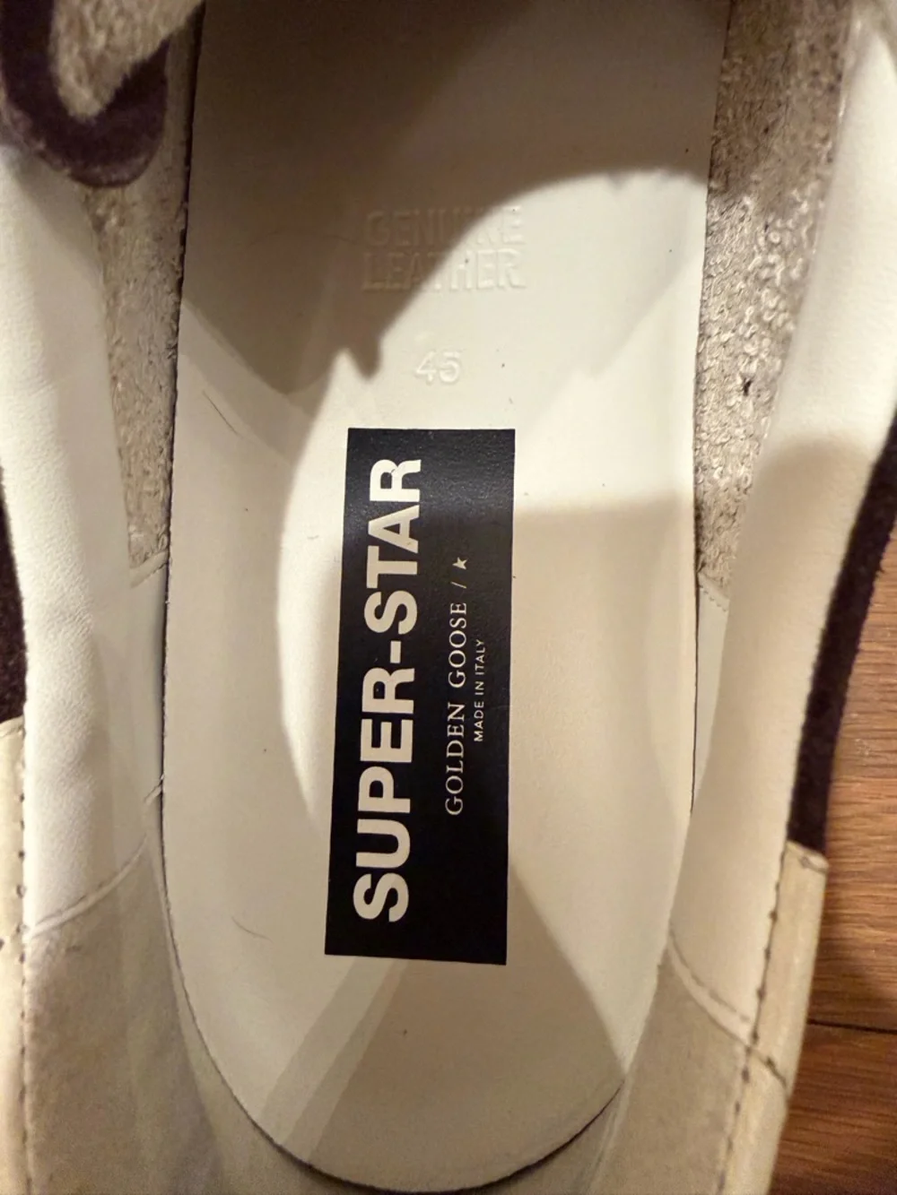 Golden Goose White Leather Super-Star Sneaker Insole Detail - Picture 4 of 6